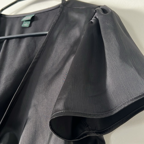 Wild Fable black satin wrap tie cover up size M - Picture 4 of 11